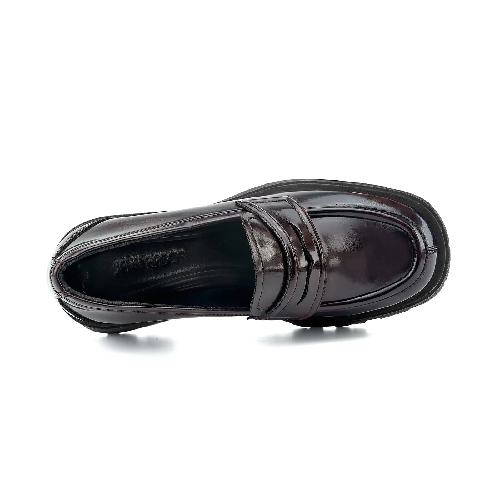 JENN ARDOR Chunky Block Heel Loafers for Women Closed Round Toe Platform Pumps Loafers With Lace