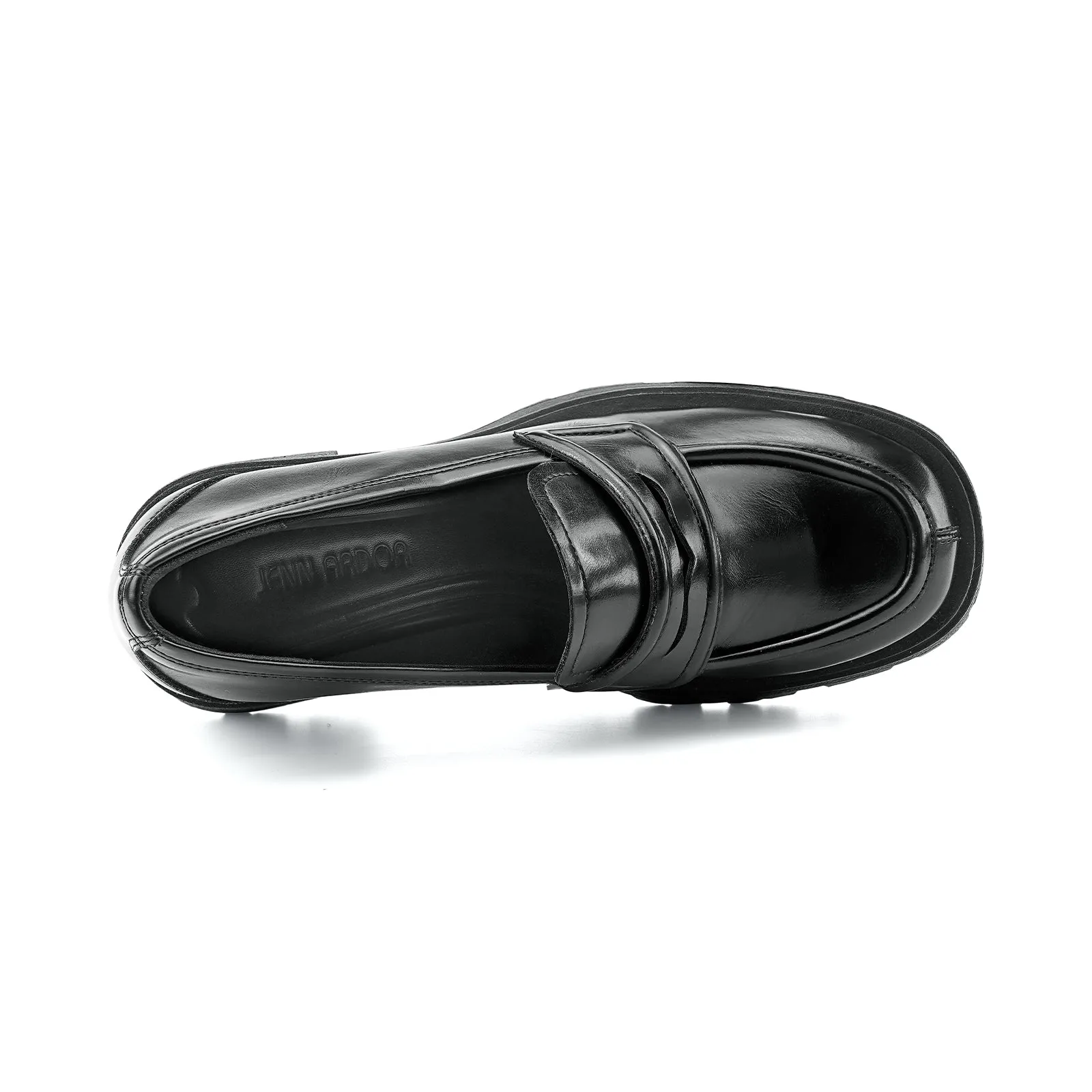 Adrian Year Of The Dragon Hair-on Tassel Loafers JENN ARDOR Chunky Block Heel Loafers for Women Closed Round Toe Platform Pumps