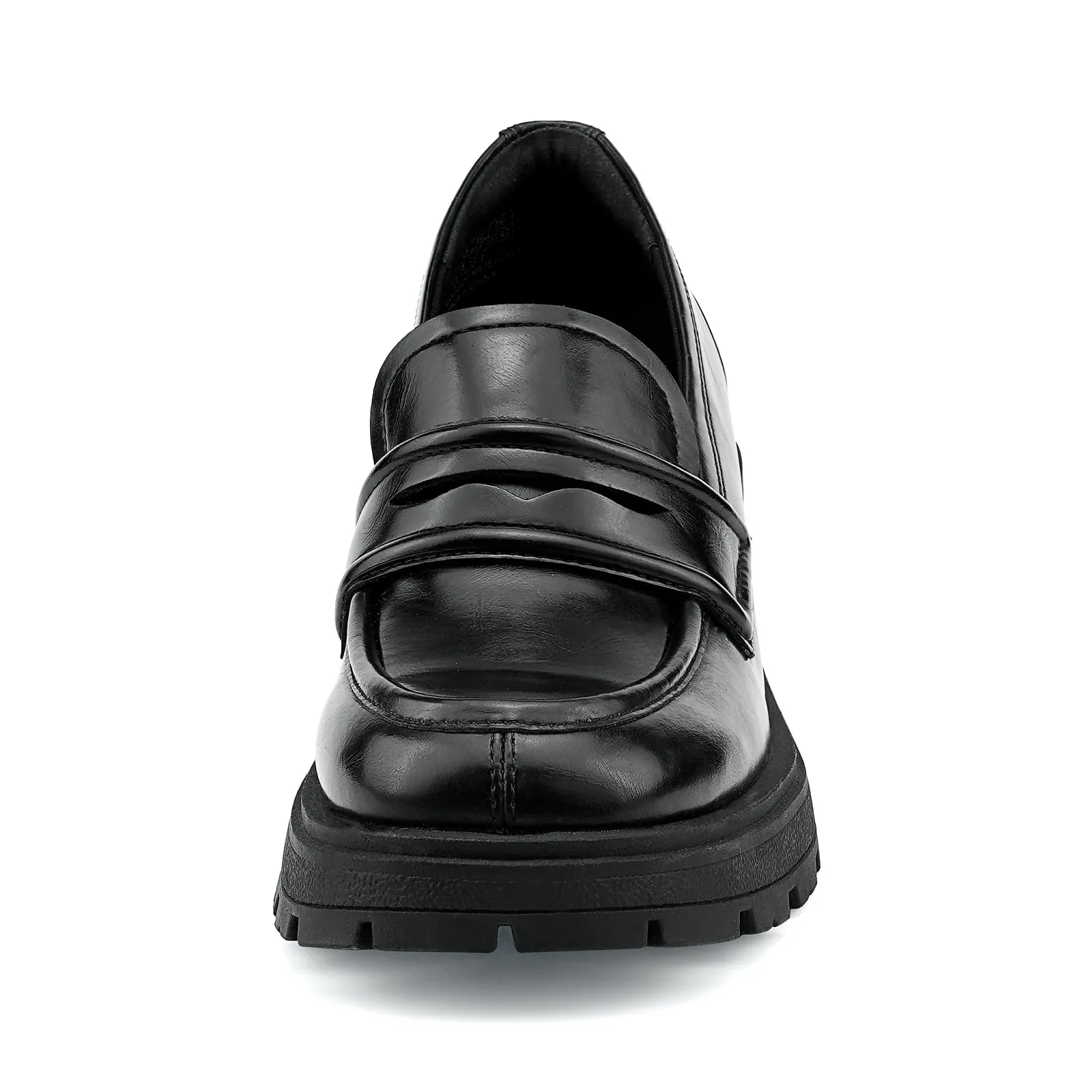 Loafers Jordaan JENN ARDOR Chunky Block Heel Loafers for Women Closed Round Toe Platform Pumps