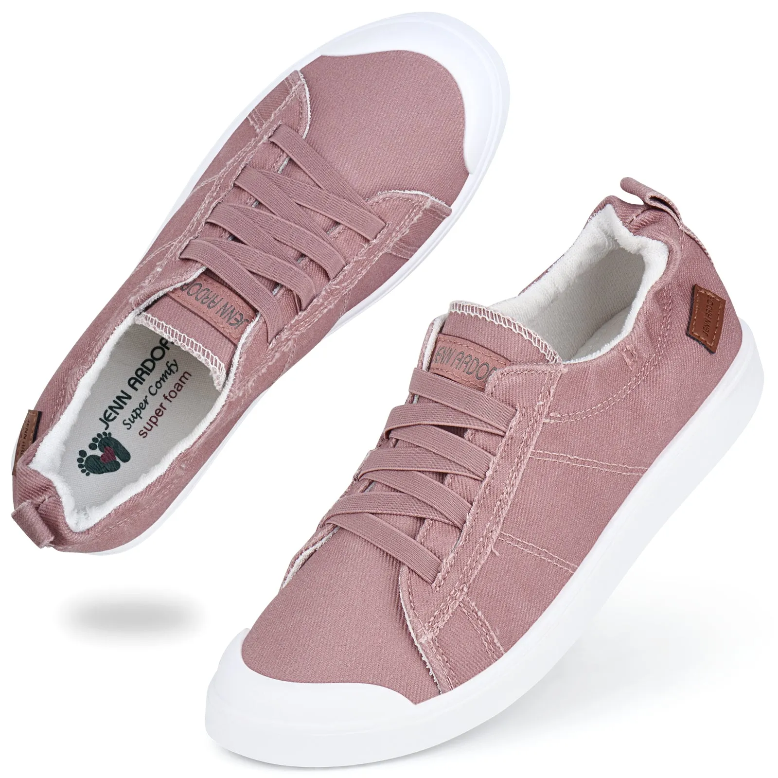 JENN ARDOR Women's Canvas Slip-on Sneakers: Comfortable Casual Loafers 2024