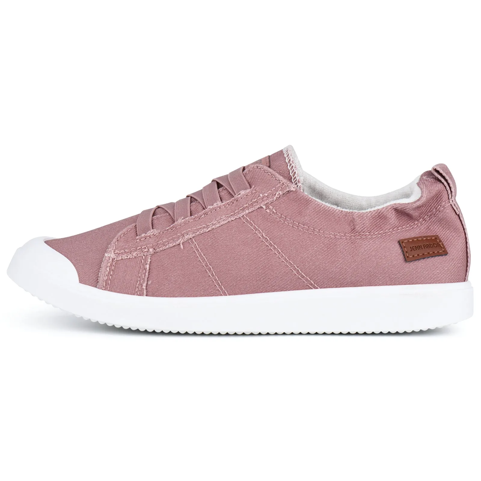 JENN ARDOR Women's Canvas Slip-on Sneakers: Comfortable Casual Loafers With Thick Soles