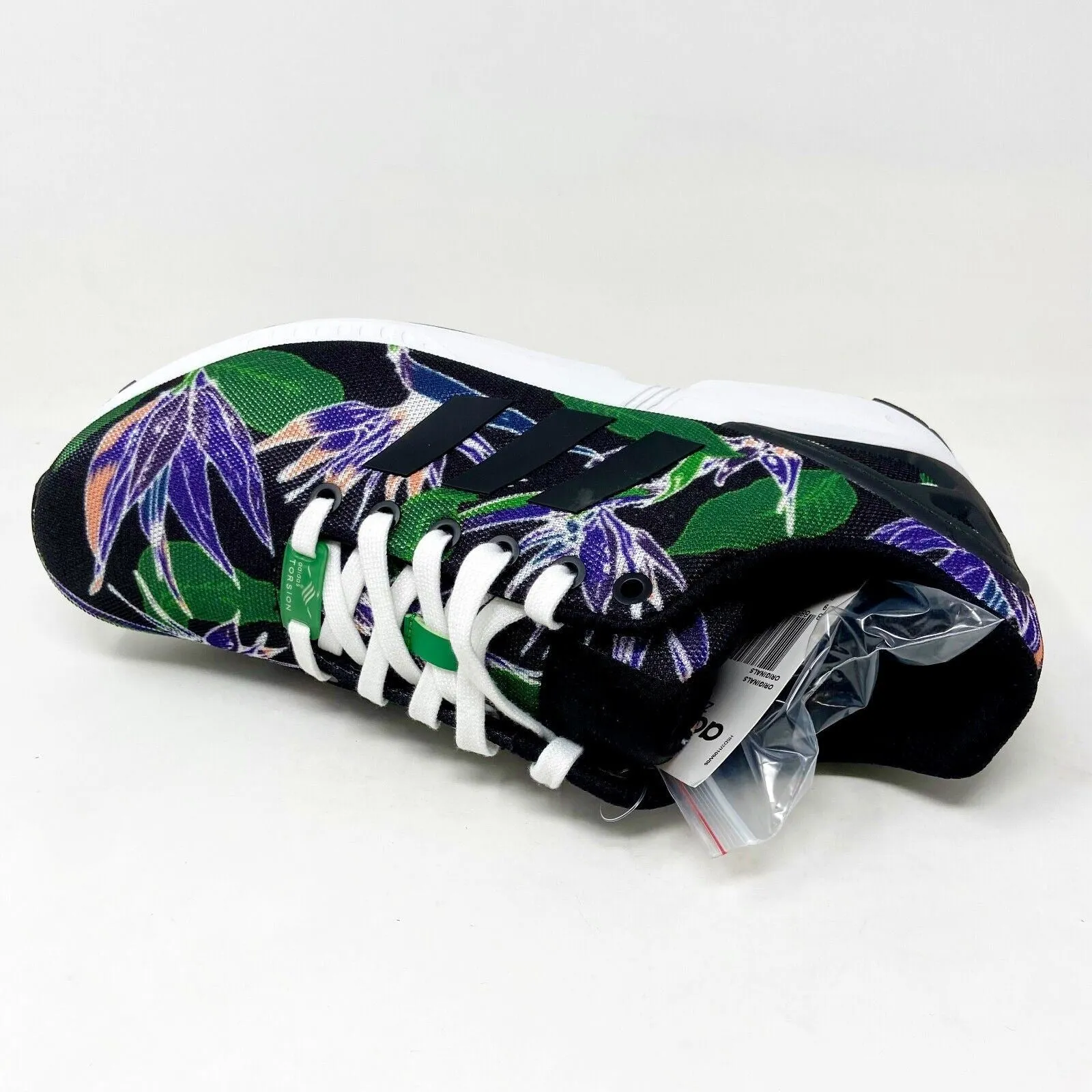 Adidas Originals ZX Flux Torsion Hawaiian Black White Mens Running Shoes B34518 Running Shoes Good For Supination