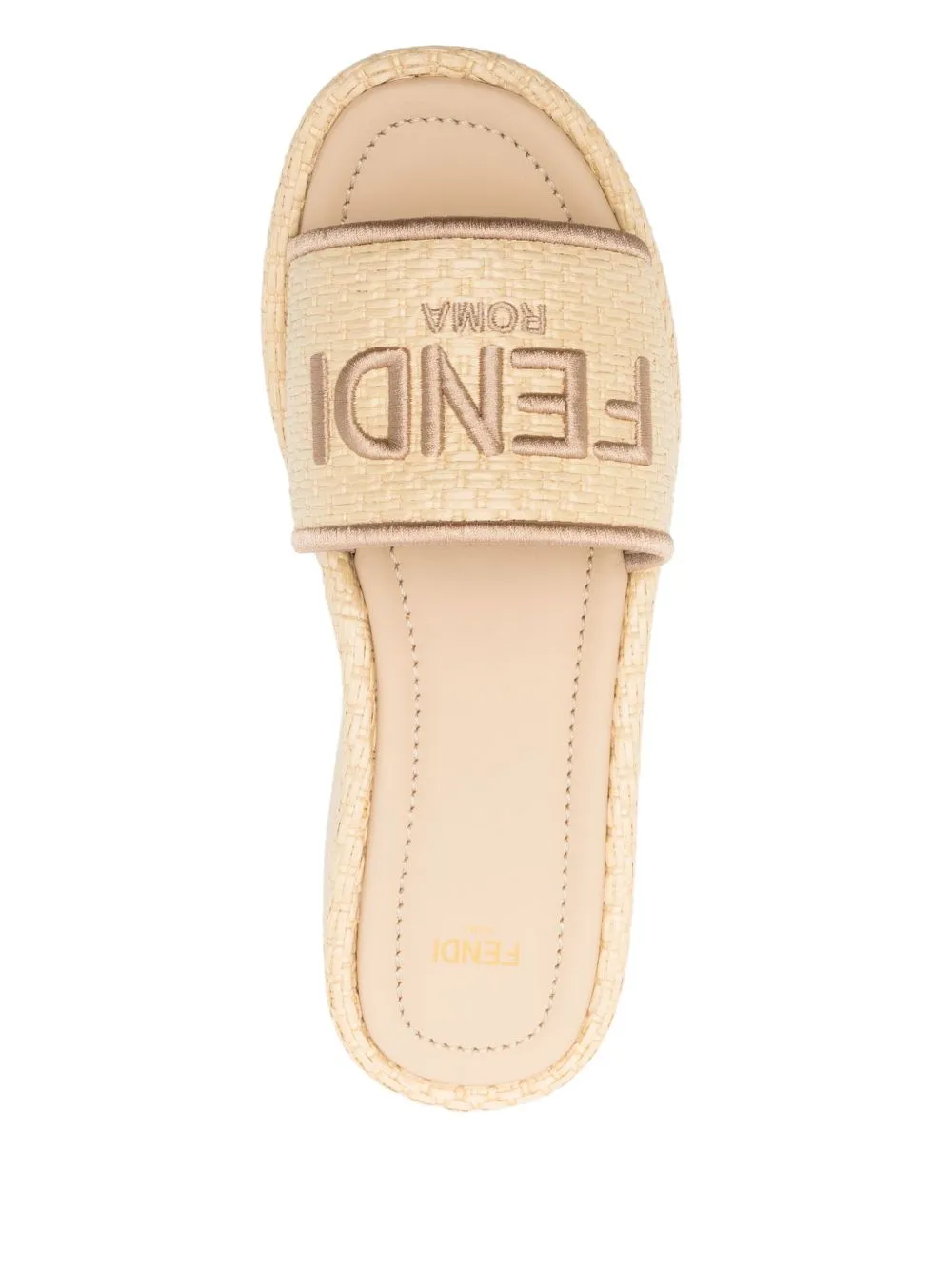 Rockstud Leather Sandals FENDI Cotton Summer Sandals for Women