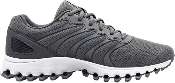 K-Swiss Men's Tubes Comfort 200 Training Shoe, Asphalt/Jet Black/Spicy Orange, Black Casual Tennis Shoes