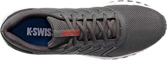 K-Swiss Men's Tubes Comfort 200 Training Shoe, Asphalt/Jet Black/Spicy Orange, Running Shoes That You Can Wear Casually