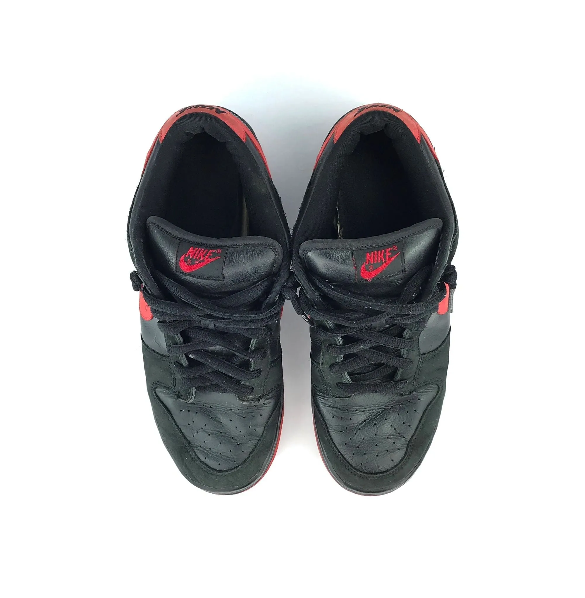 Nike Dunk Low SB 2003 Black/True Red Vamps Size 10.5 Rubber Sneakers