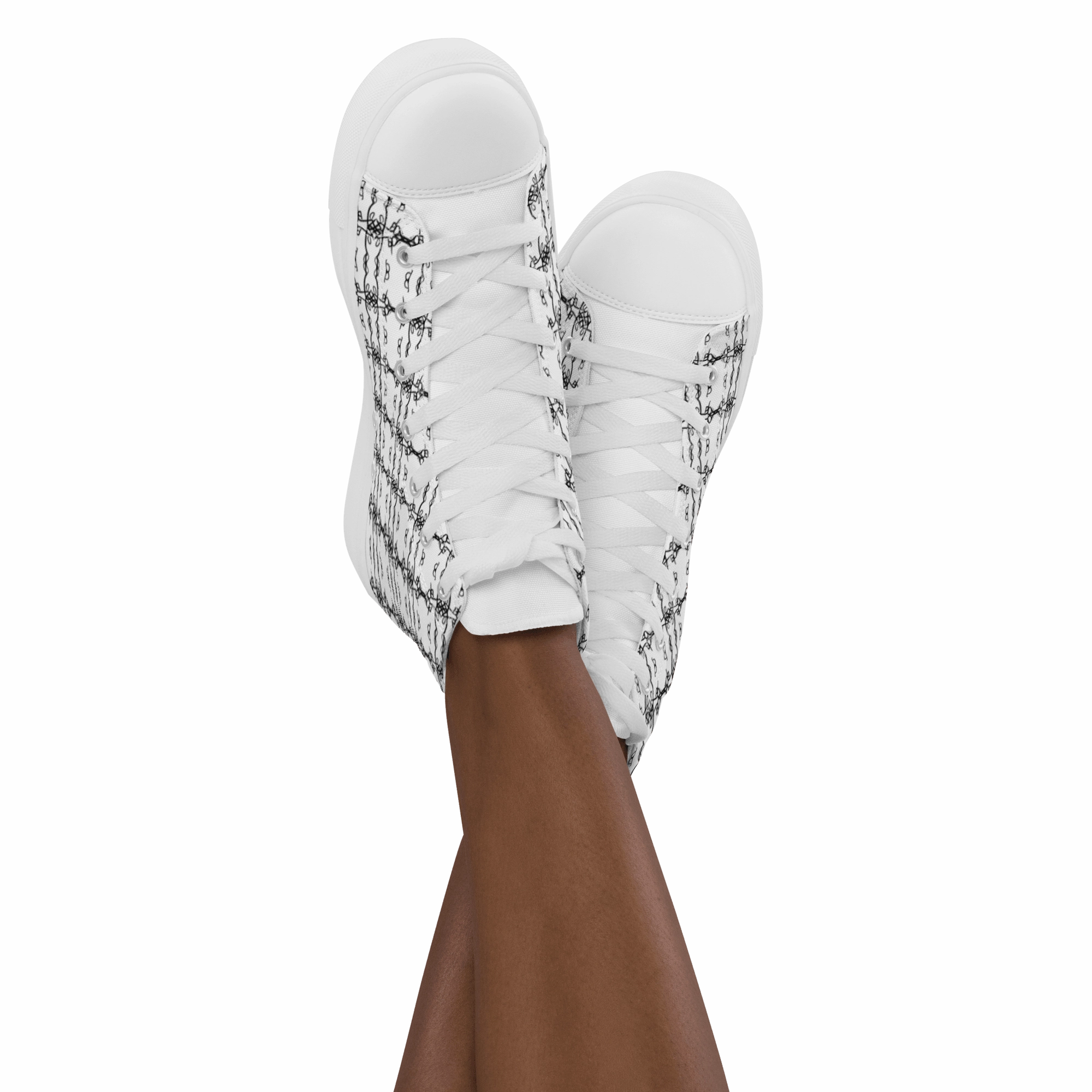 High Heels Shiny Ladies Kaleidoscopic 'Kissing Barker' High Tops