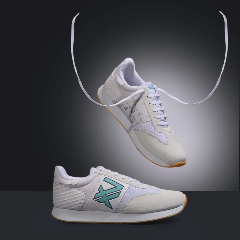 Leap7x Casual White Lacing Sneakers For Men BACKAM-1E By Liberty Casual Shoes To Wear With Leather Pants