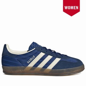 Suede Wingtip Oxfords Women's Adidas Gazelle Indoor Shoes - Victory Blue/Night Indigo/Cream White