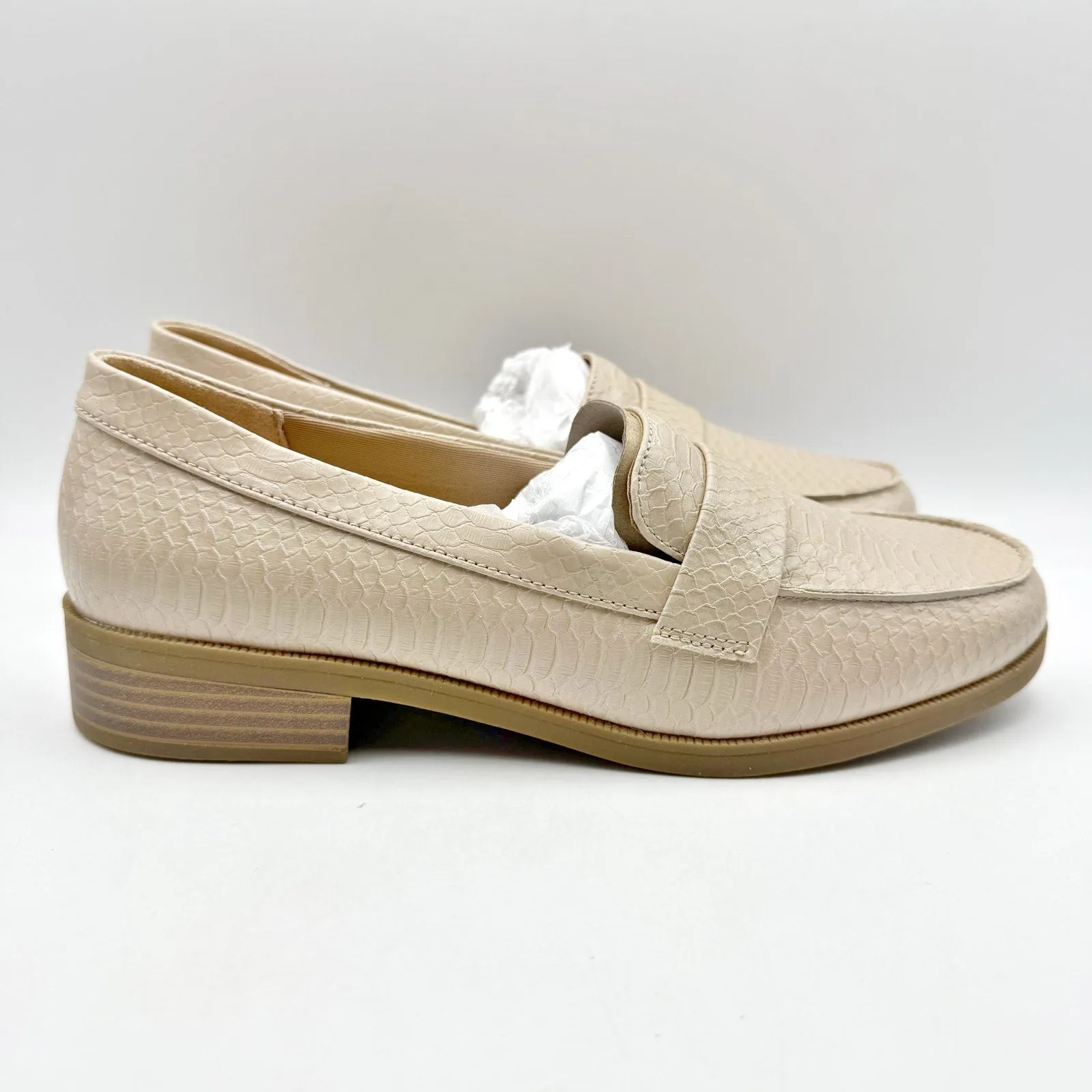 LifeStride Womens Sonoma 2 Loafers US 8.5 Wide EU 39 Tan Metallic NIB Loafers Japan