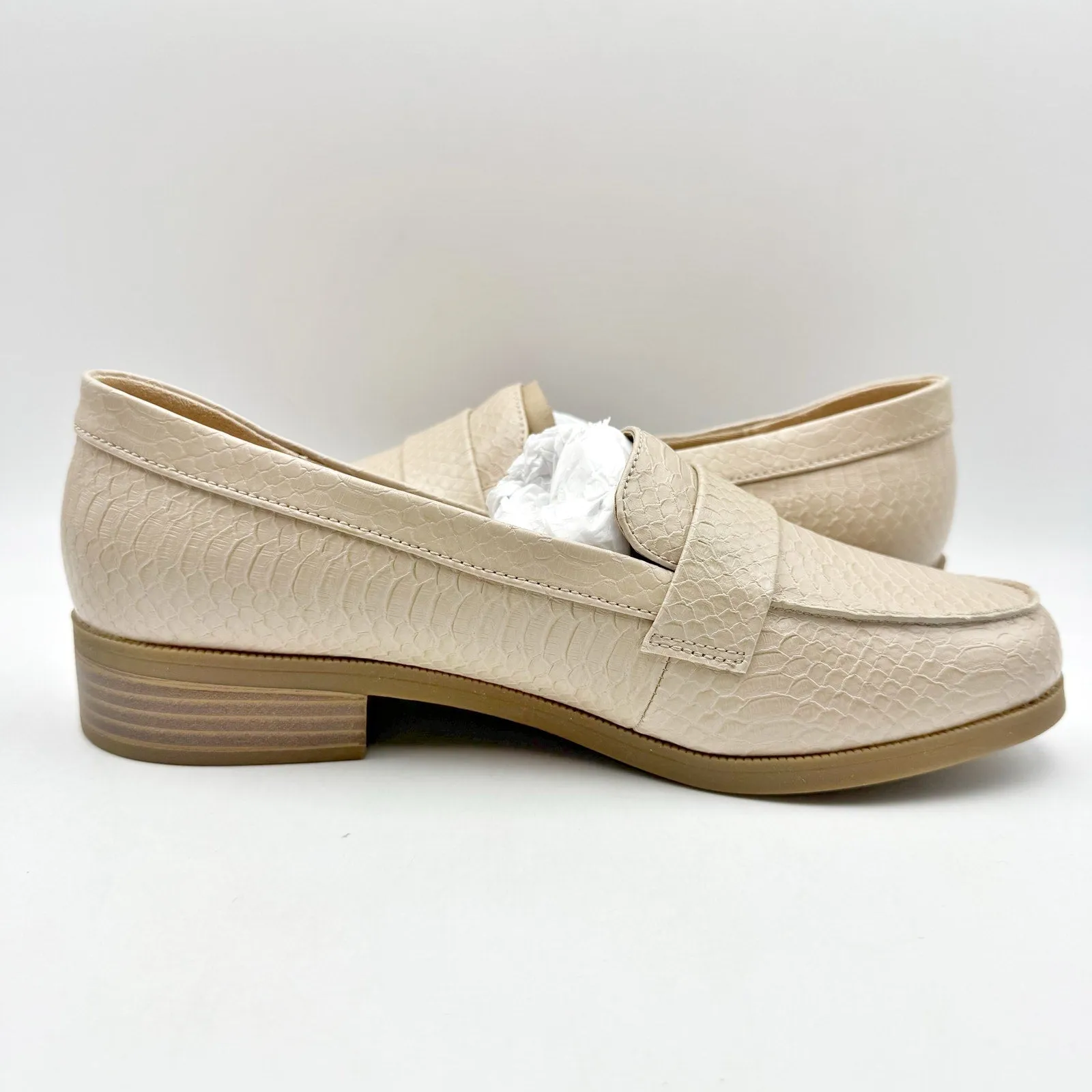 Penny Loafers Heels LifeStride Womens Sonoma 2 Loafers US 8.5 Wide EU 39 Tan Metallic NIB