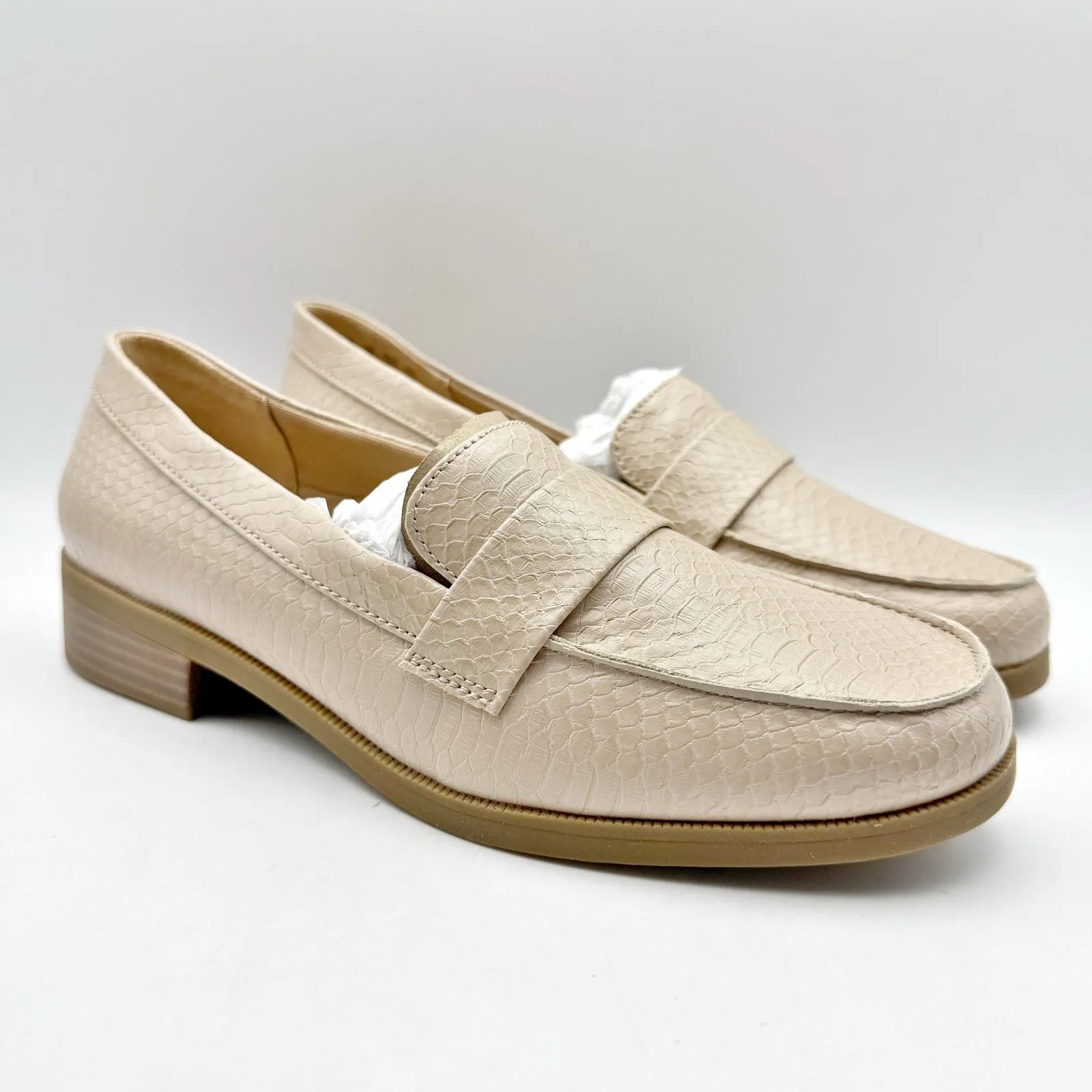 Slip On Suede Loafers LifeStride Womens Sonoma 2 Loafers US 8.5 Wide EU 39 Tan Metallic NIB