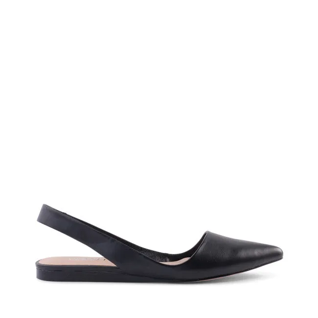 Verali PIPPA Black Smooth Valentino Flat Studded Shoes
