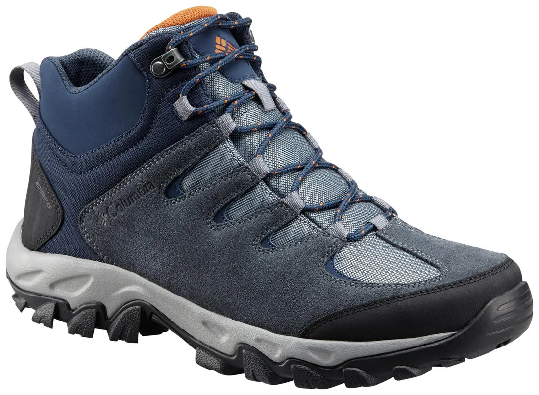 Columbia Men Grey BUXTON PEAK MID WATERPROOF Top Brands Of Hiking Boots