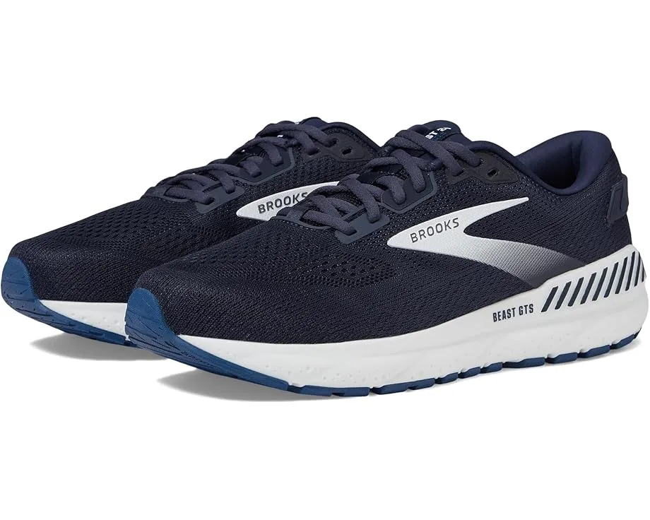 Brooks Men's Ariel GTS 24 Running Shoes Peacoat/True Navy/White Best Running Shoes For Heavy Guys