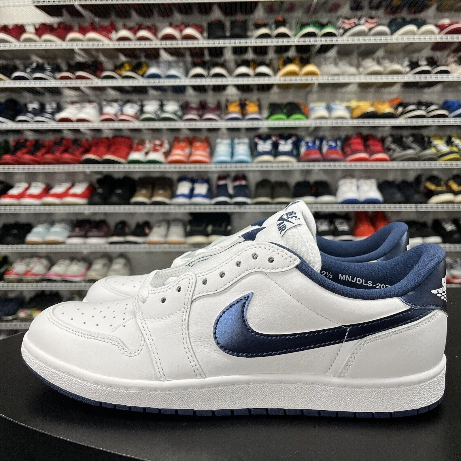 Nike Air Force 1 Lv8 Shoes New Nike Air Jordan 1 Low Retro'85 Metallic Navy FB9933-141 Mens Size 12.5