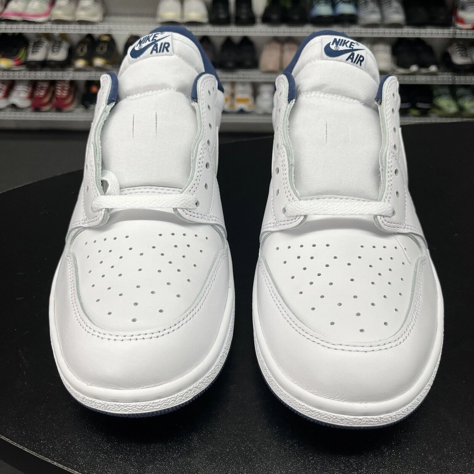 New Nike Air Jordan 1 Low Retro'85 Metallic Navy FB9933-141 Mens Size 12.5 Andre Agassi Nike Shoes