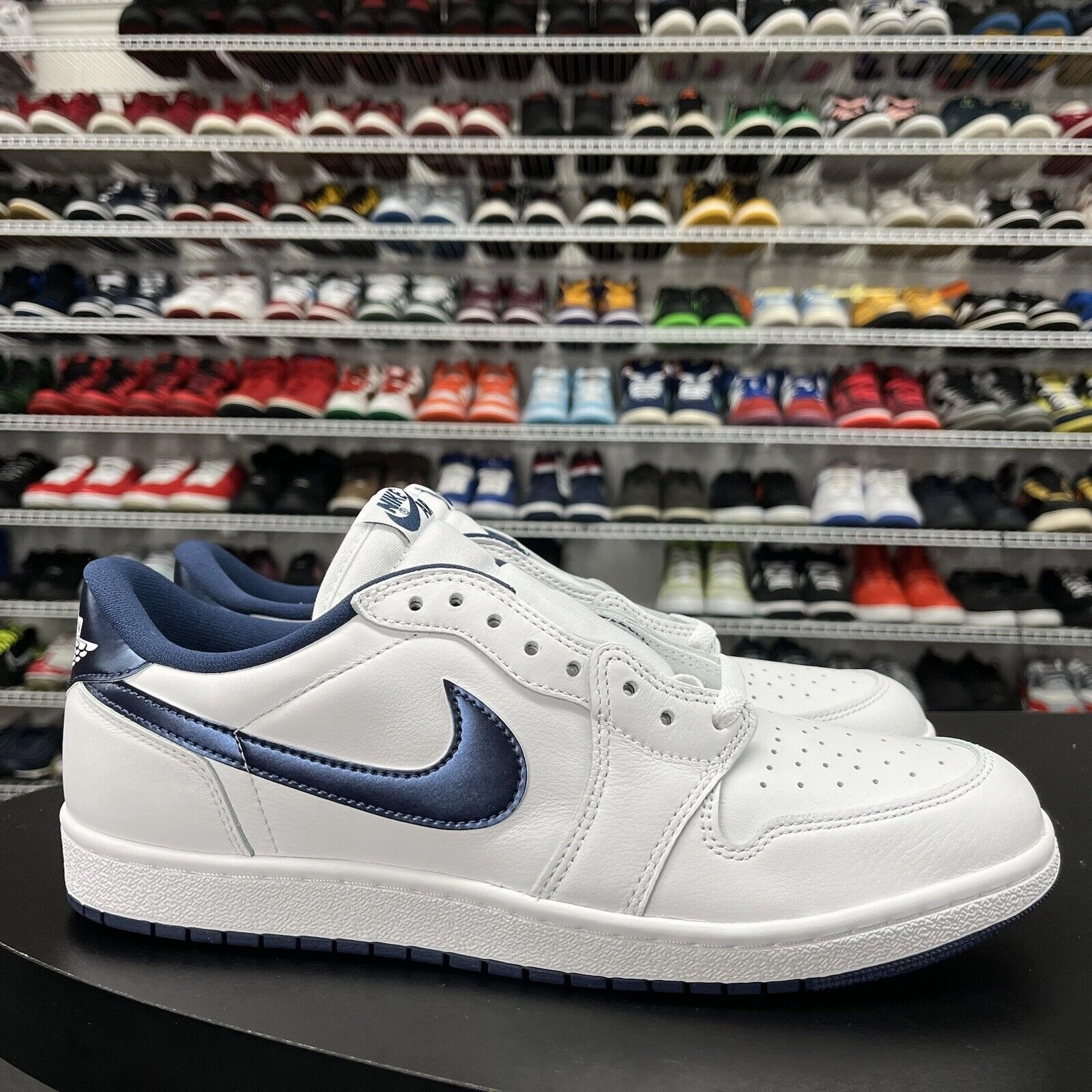 New Nike Air Jordan 1 Low Retro'85 Metallic Navy FB9933-141 Mens Size 12.5 New Nike Sb Shoes