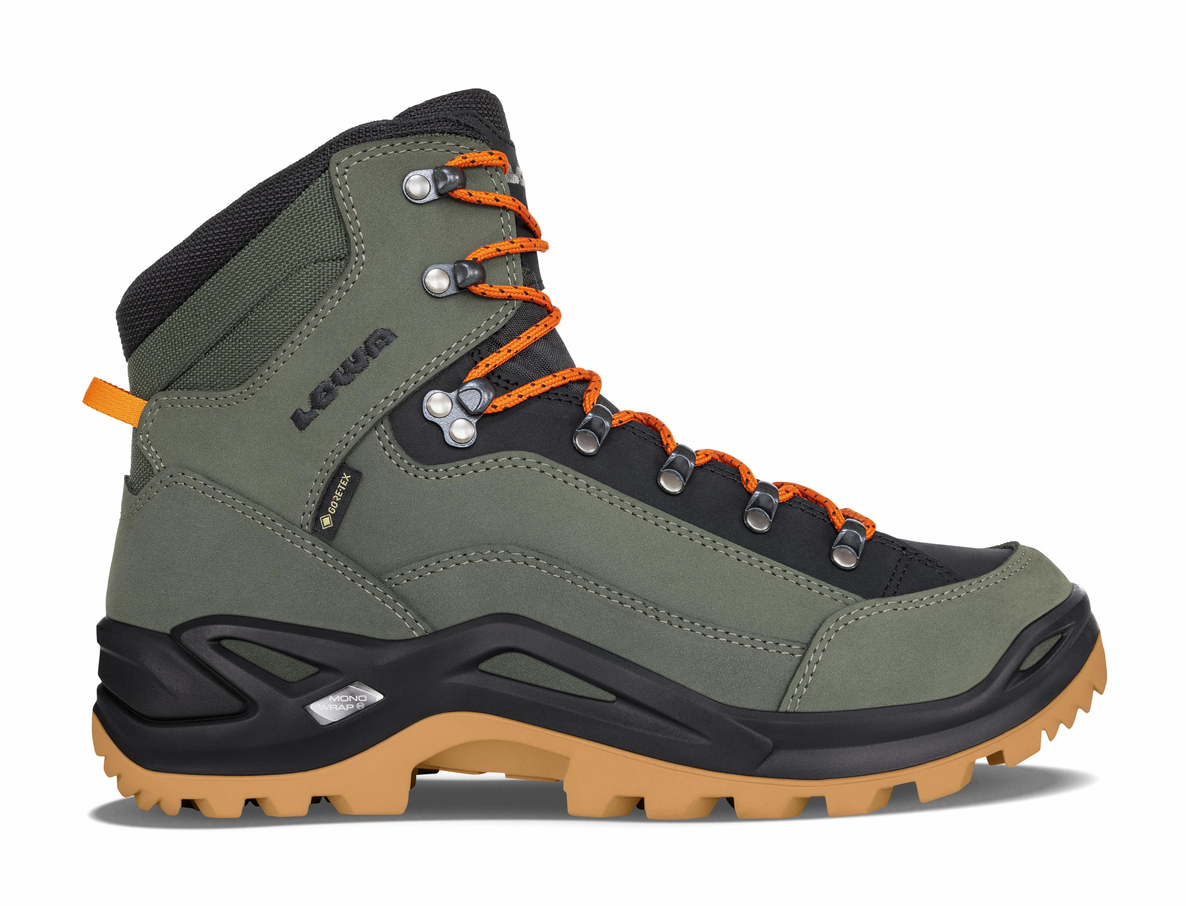 Lowa Men Green RENEGADE GTX MID Best Hiking Shoes For Pain