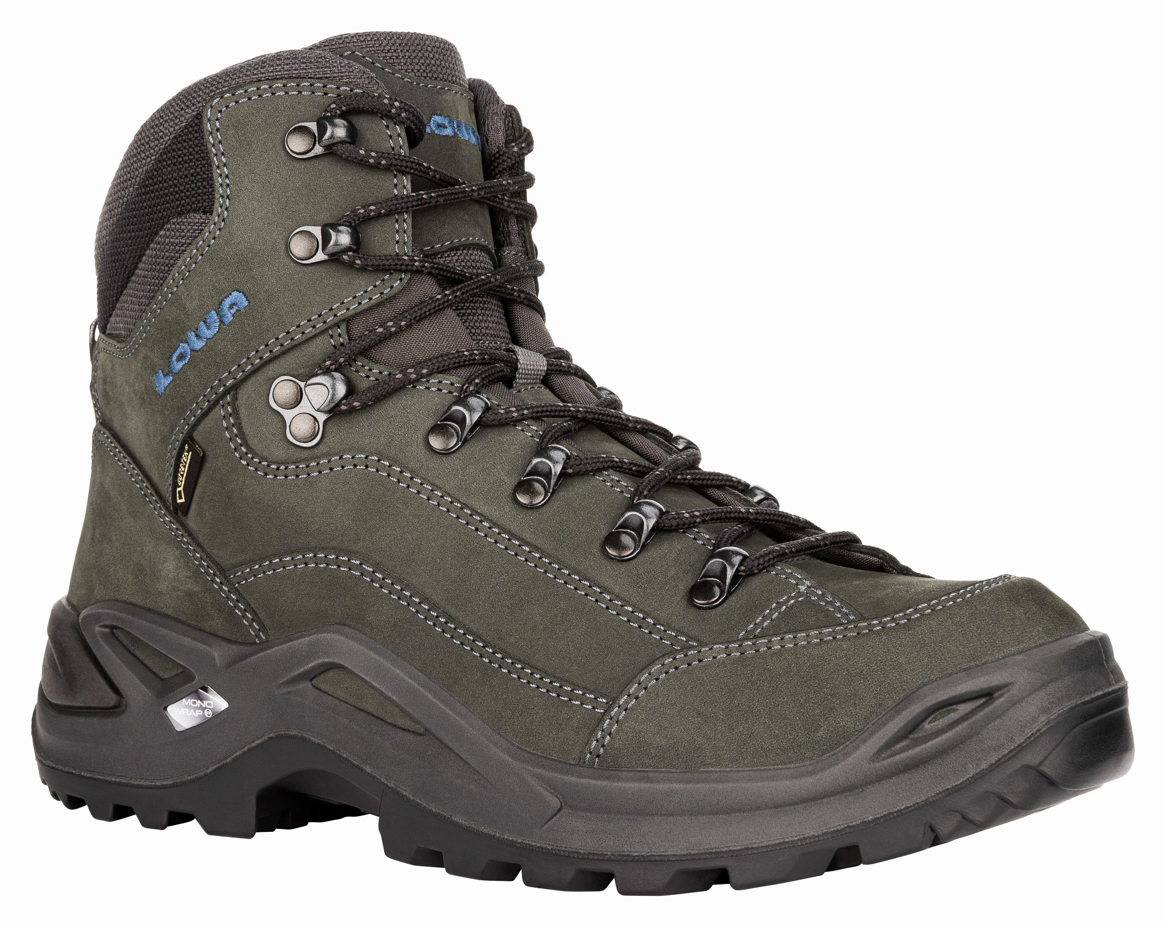 Lowa Men Grey RENEGADE GTX MID Rubber Hiking Shoes