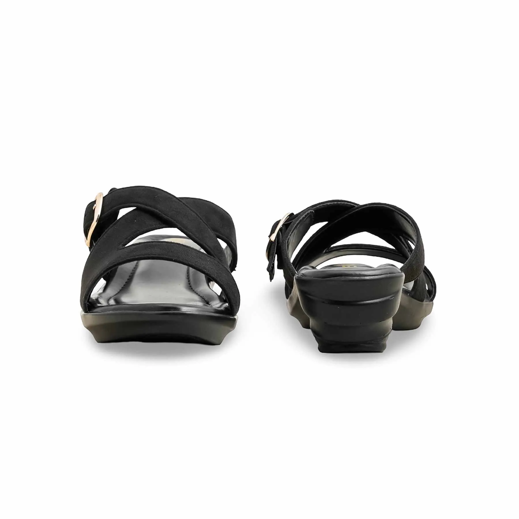 Victoria Fluffy Slippers Black Formal Women Slipper PU0578