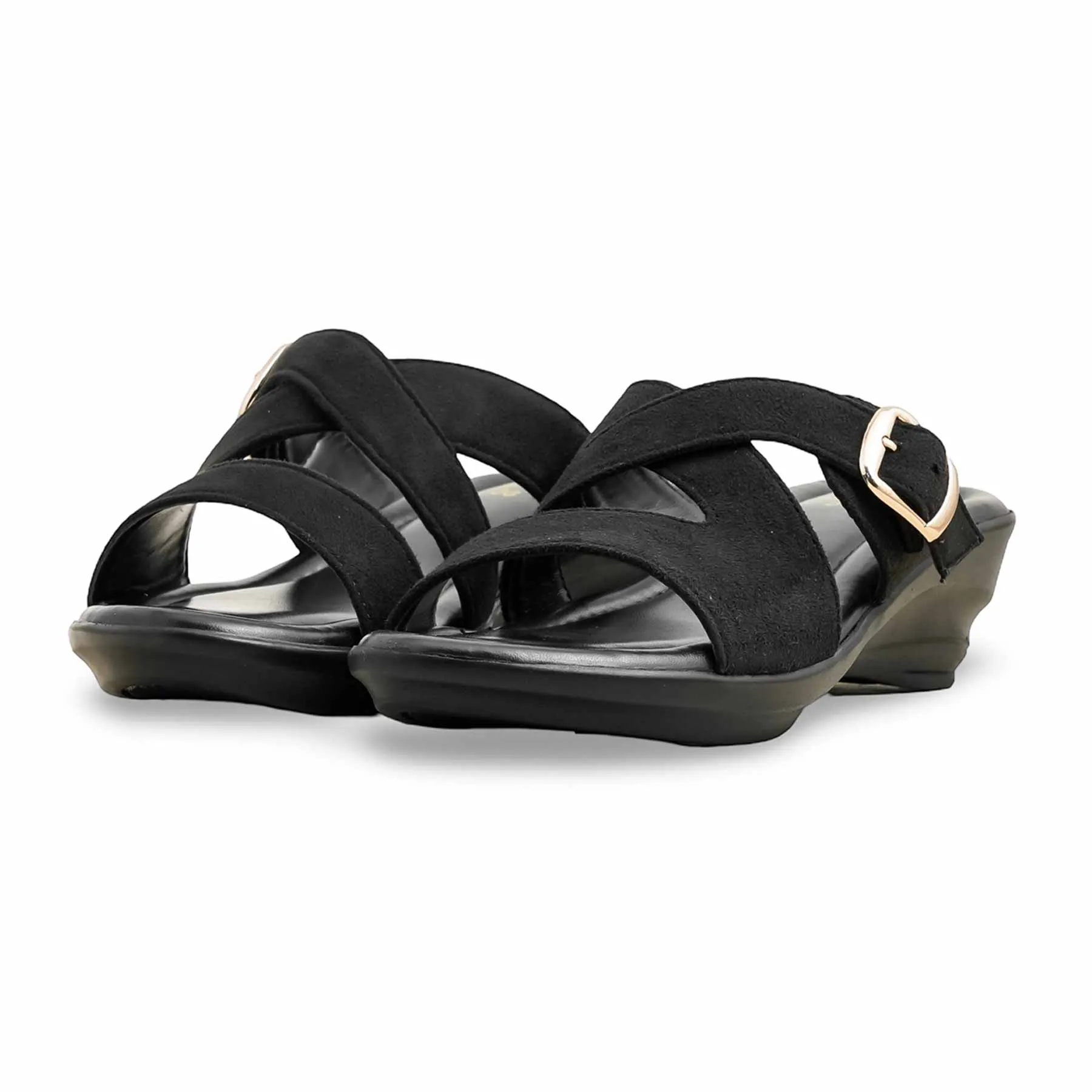 Swimming Slippers Black Formal Women Slipper PU0578