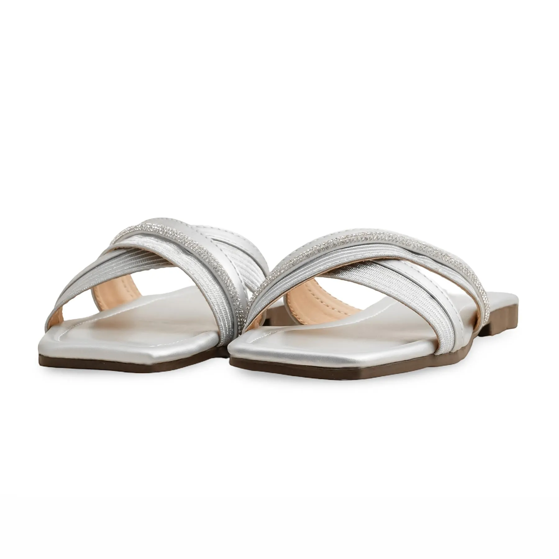Soft Ballet Slippers Silver Casual Women Slipper CL2139