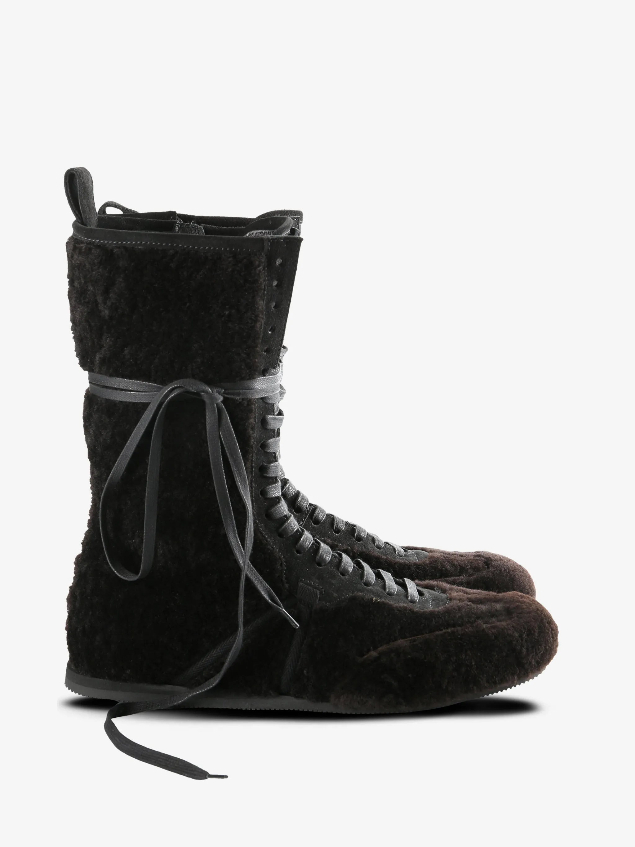 ANN DEMEULEMEESTER - Women Fides Soft High-Top Boxing Sneakers Coach Boots
