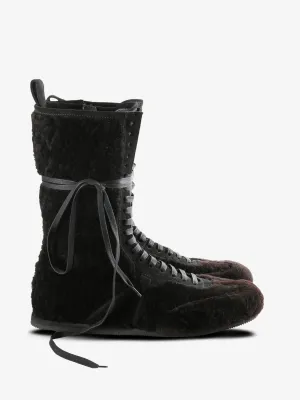 ANN DEMEULEMEESTER - Women Fides Soft High-Top Boxing Sneakers Kate Middleton Boots