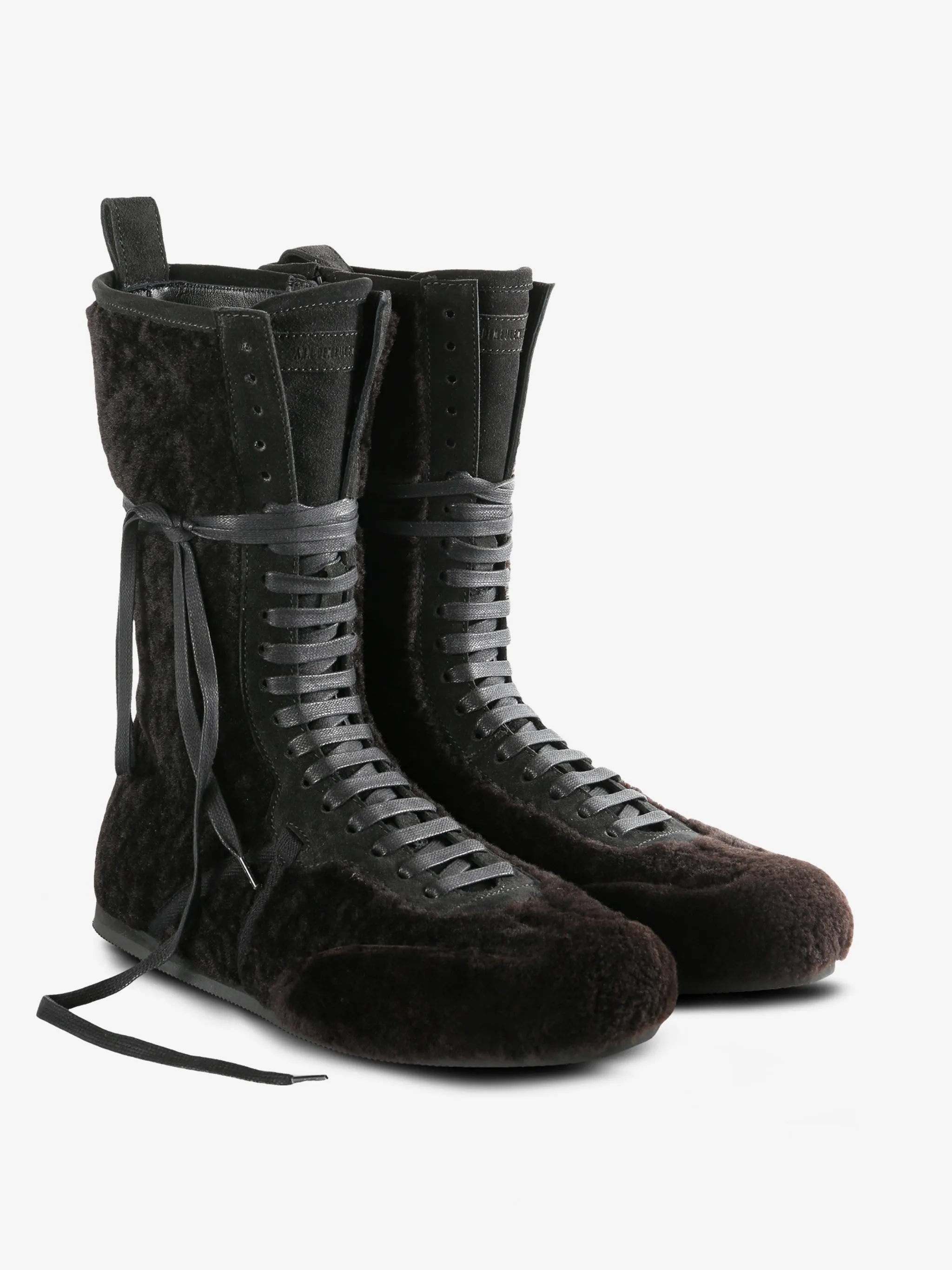 ANN DEMEULEMEESTER - Women Fides Soft High-Top Boxing Sneakers Horse Fly Boots