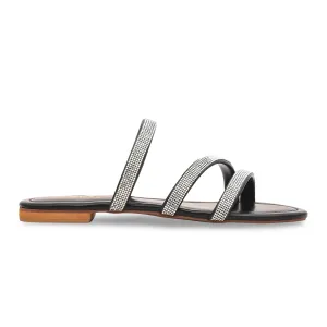 Black Fancy Slipper FN7697 Paragon Slippers