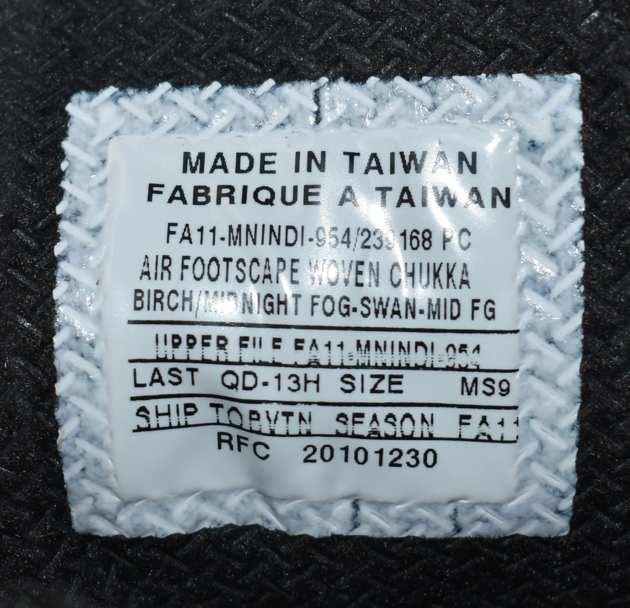 Nike Air Footscape Woven Chukka Zebra Sample w/ Box Sz. 9 Soft Sneakers