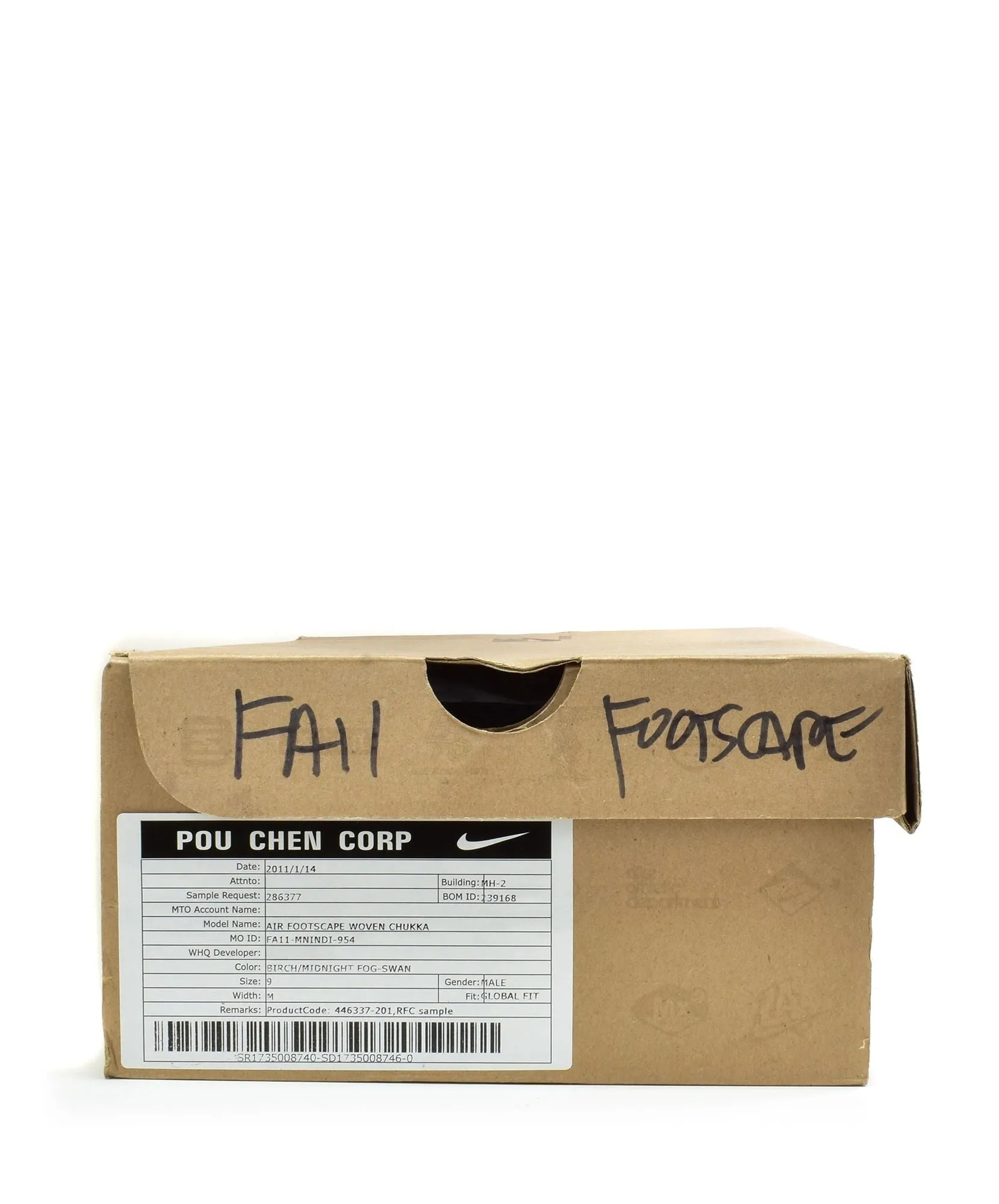 Nike Air Footscape Woven Chukka Zebra Sample w/ Box Sz. 9 Pf Sneakers