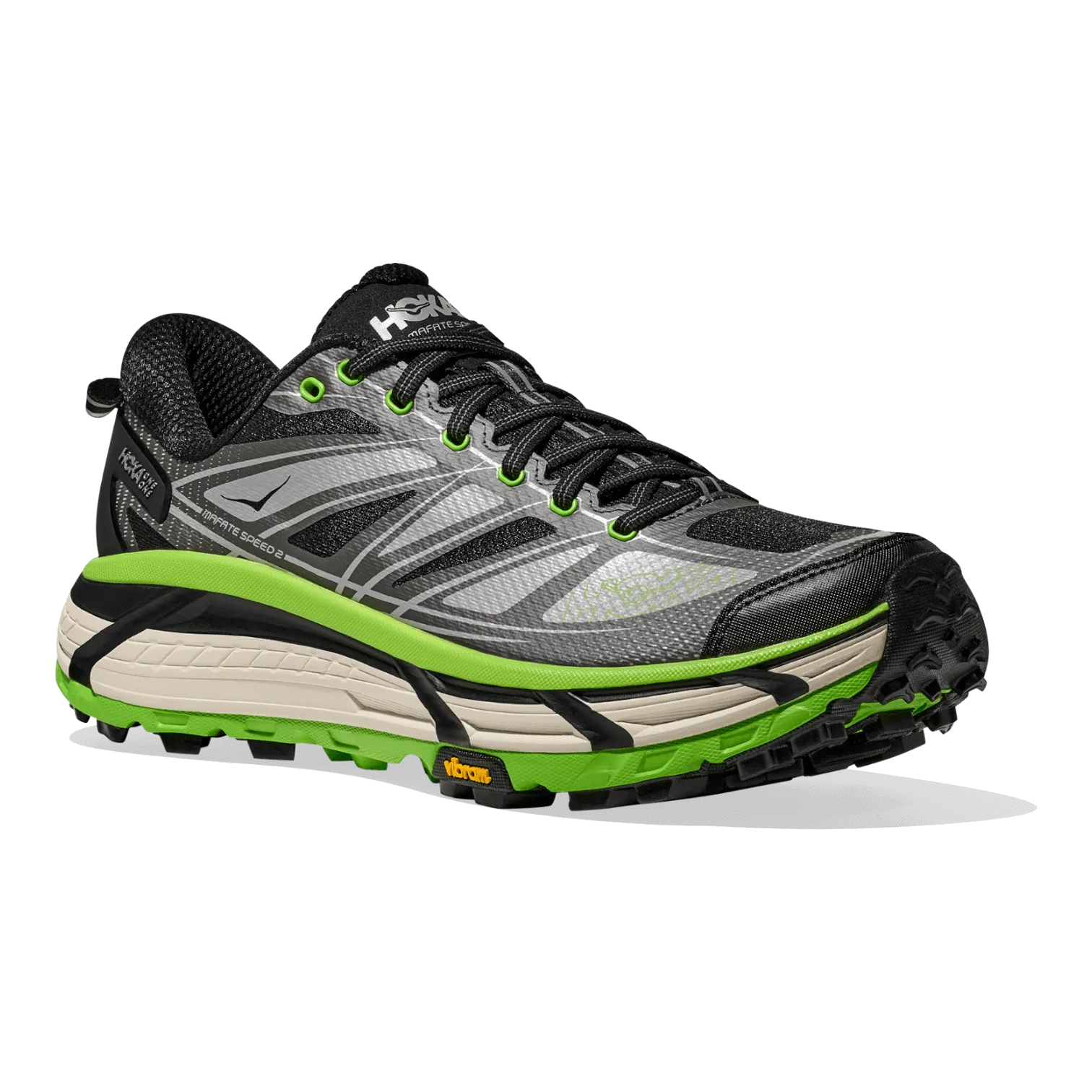Hoka One Mafate speed 2 Black/Electric Green 1126851-BCKLC Tj Maxx Shoes