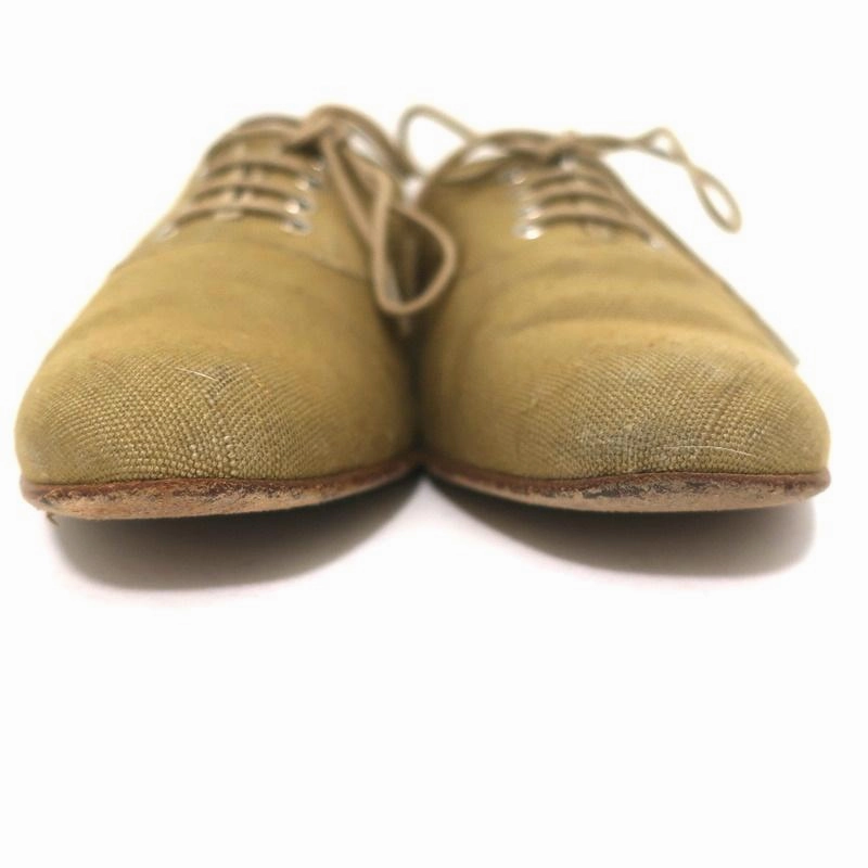 Oxford Shoes Deals Manolo Blahnik Oxfords Sage Raw Silk Size 38.5 Lace-Up Flats