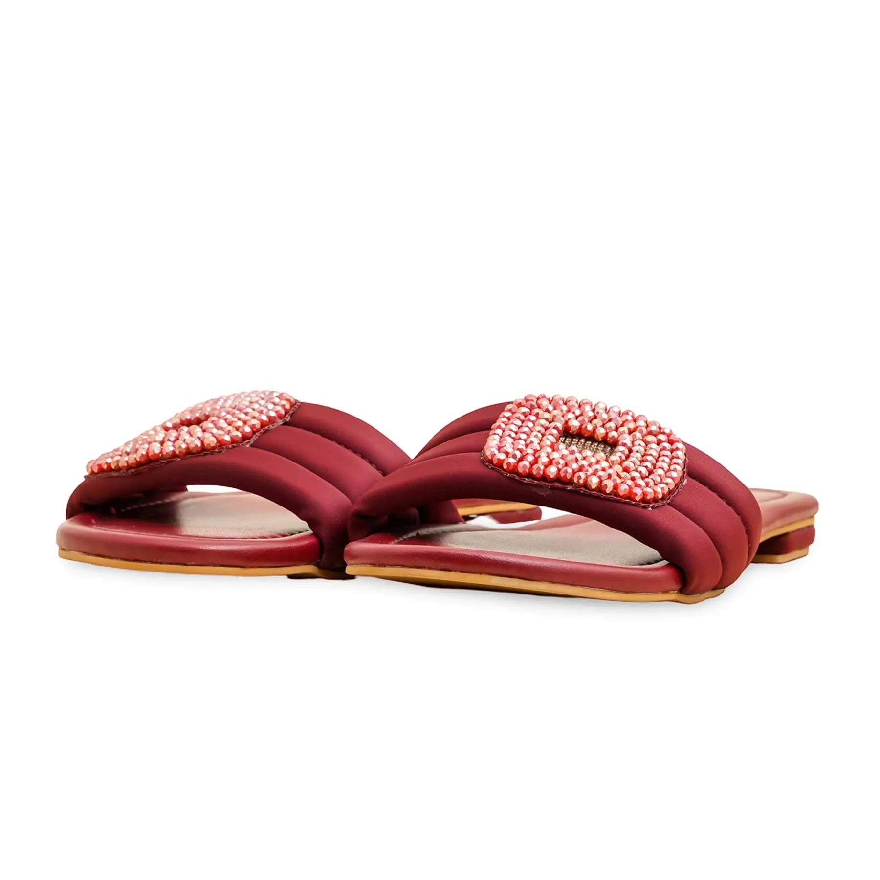 Maroon Formal Slipper For Ladies FR8398 Iron Man Slippers