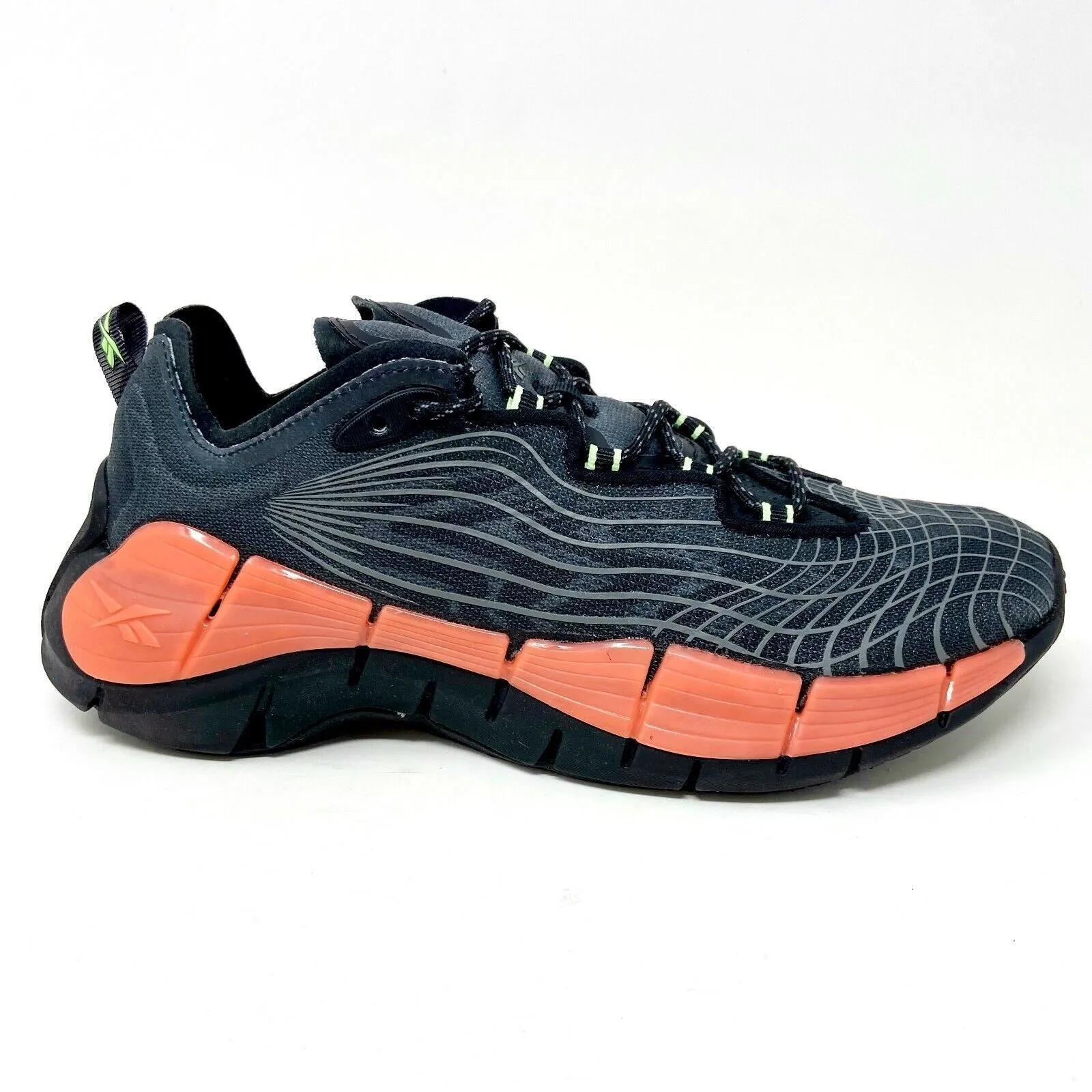 Reebok Running Shoes Reebok Zig Kinetica II Digi-Scape Orange Flare Mens Running Shoes FX9349