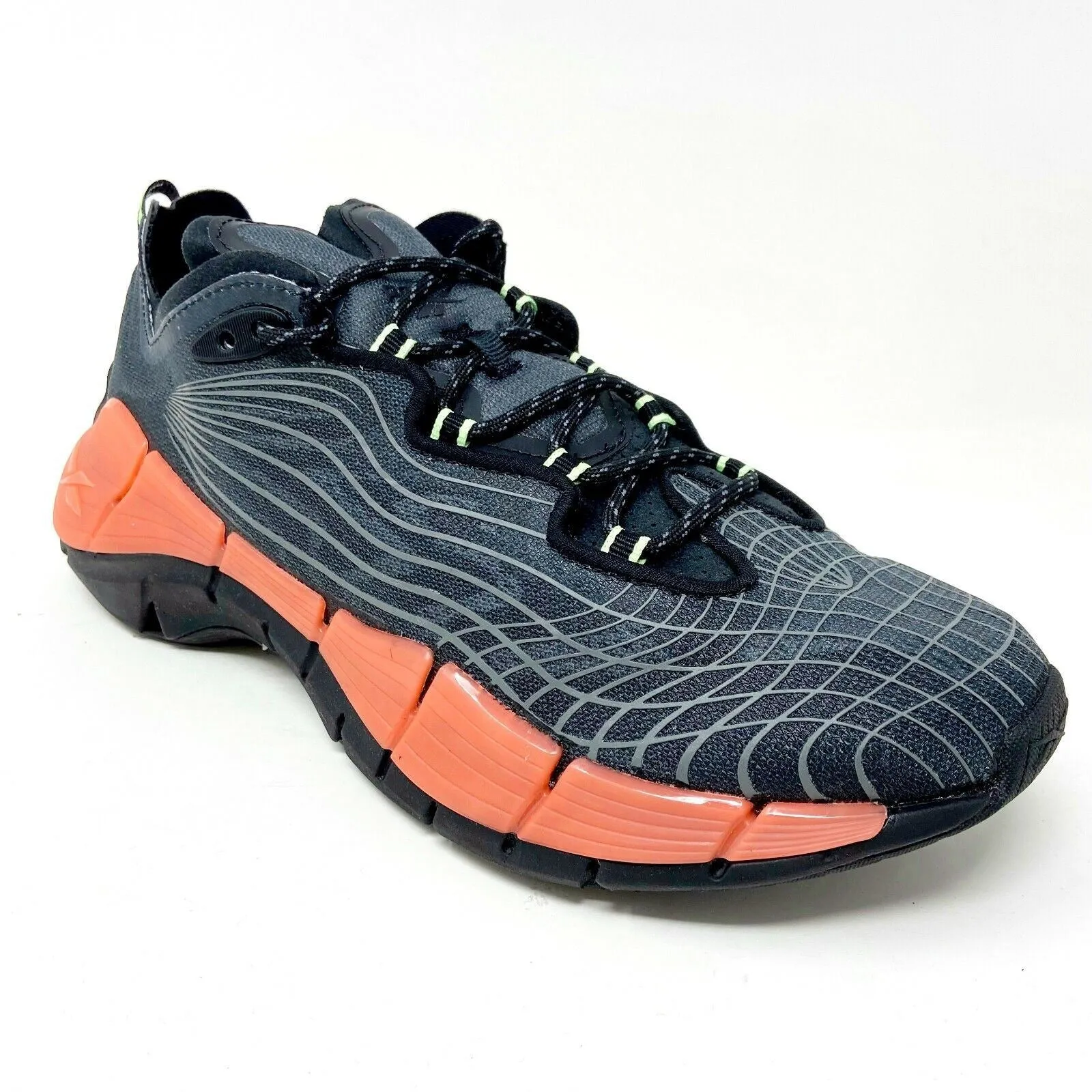 Best Zero Drop Running Shoes Reebok Zig Kinetica II Digi-Scape Orange Flare Mens Running Shoes FX9349