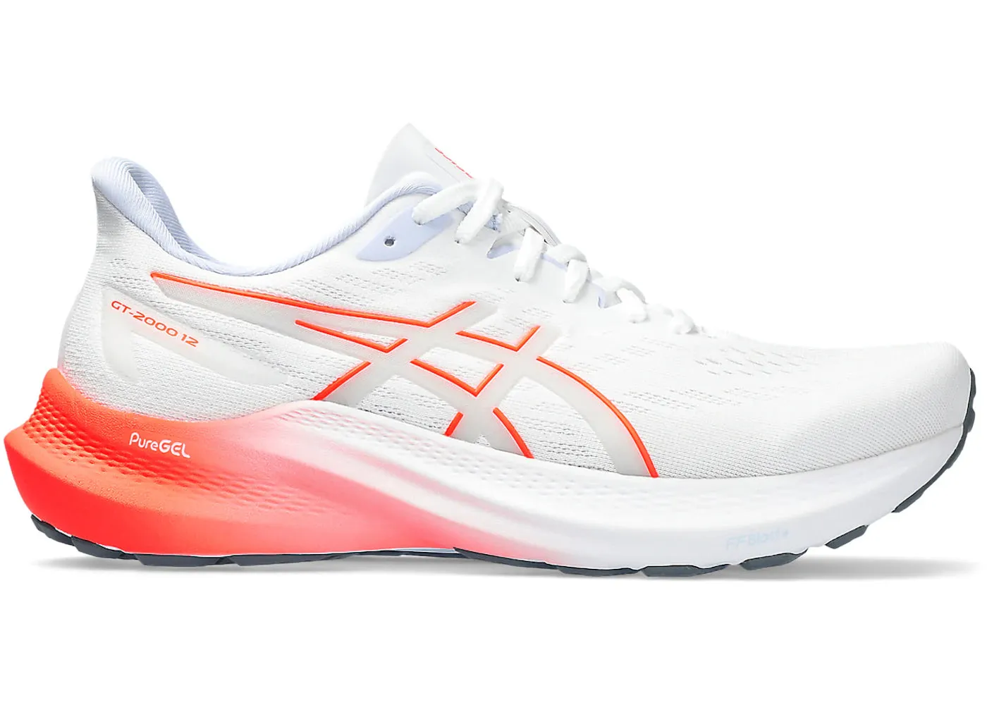 ASICS GT-2000 12 White Sunrise Red Best Budget Asics Running Shoes