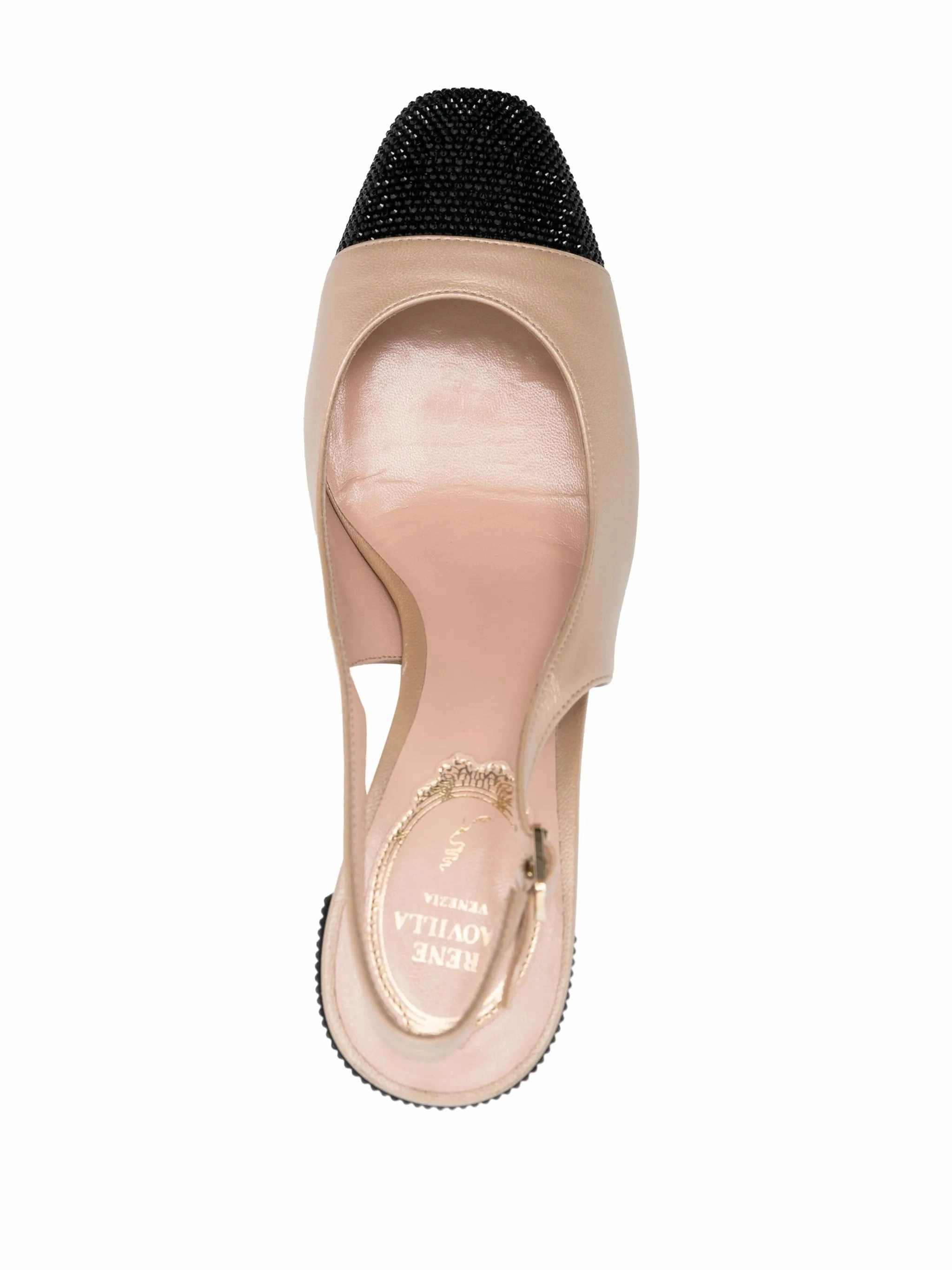 80mm two-tone rhinestone-embellished pumps High Heel Training