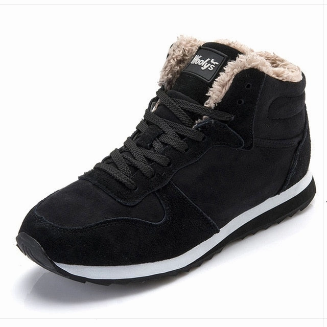 Men boots Men's Winter Shoes Fashion Snow Boots Shoes Plus Size Winter Sneakers Ankle Men Shoes Winter Boots Black Blue Footwear Pointed Flat Shoes With Strap