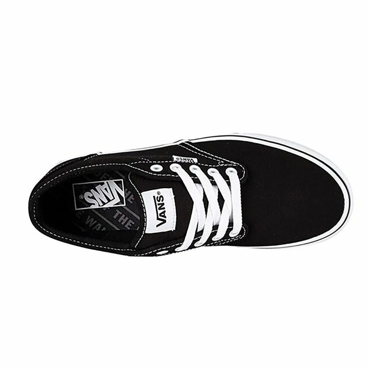 Mens Casual Trainers Vans Atwood Black Flat Business Casual Shoes Open Toed With Arches