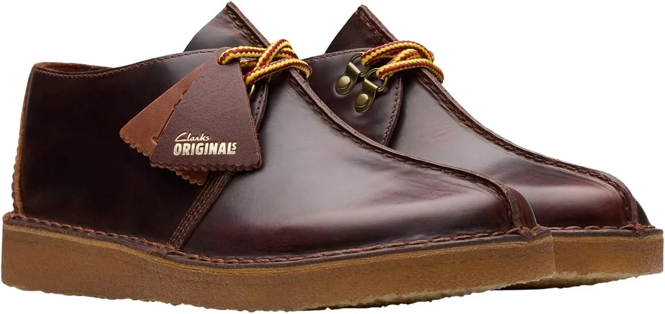 Best Casual Shoes For Stability Men's Clarks Desert Trek - Burgundy