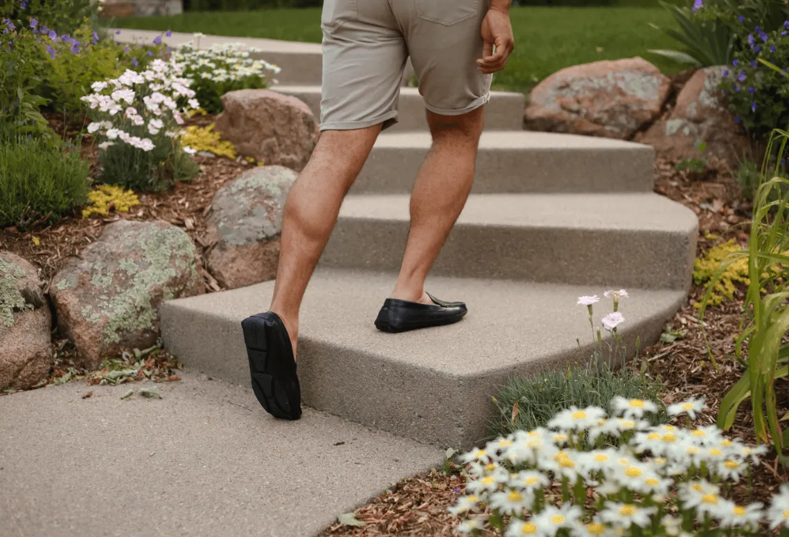 Men's Grounding Driver  Black Leather Originals Country Og Casual Shoes