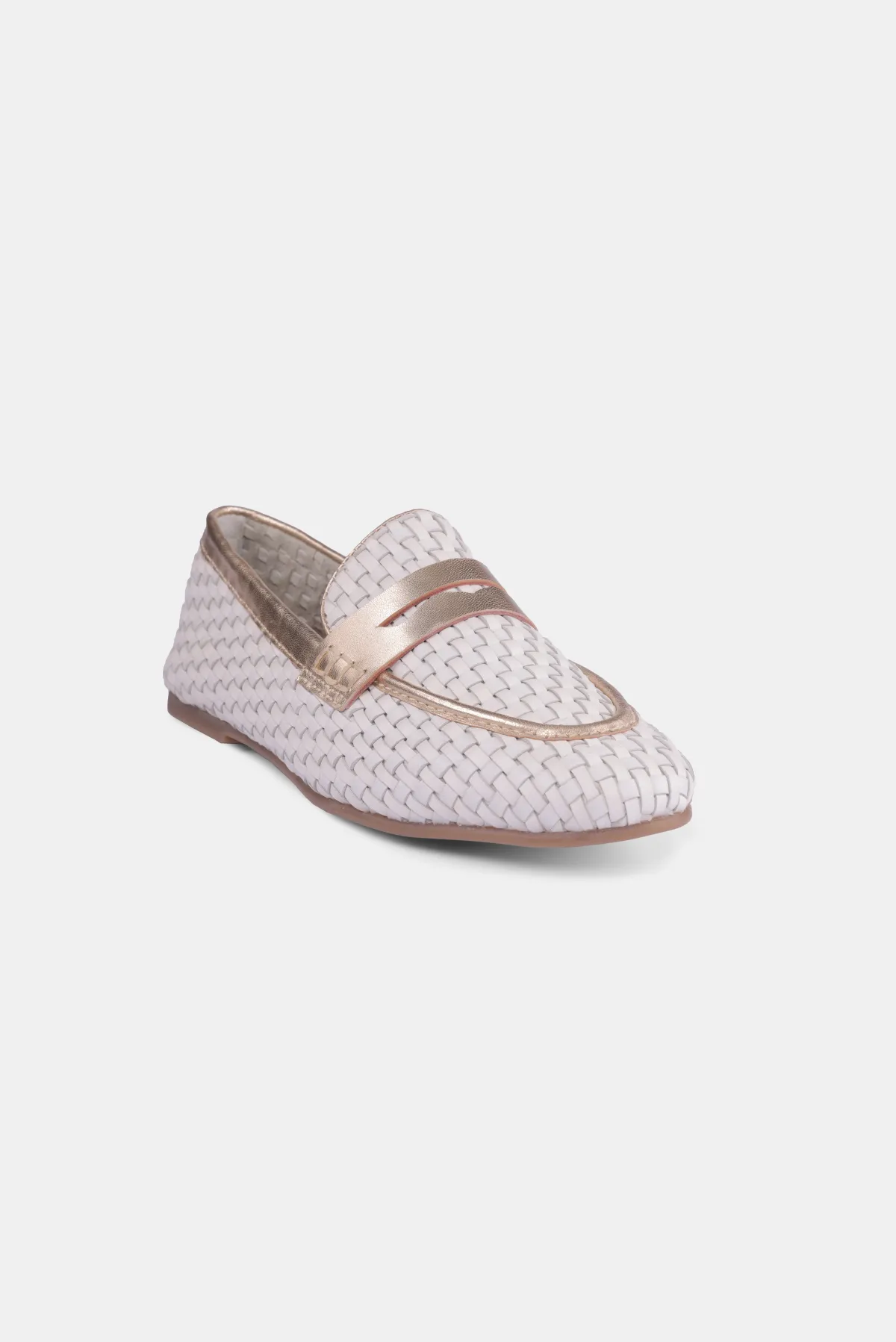 Loafers Horsebit Miso Loafers - White   Light Gold