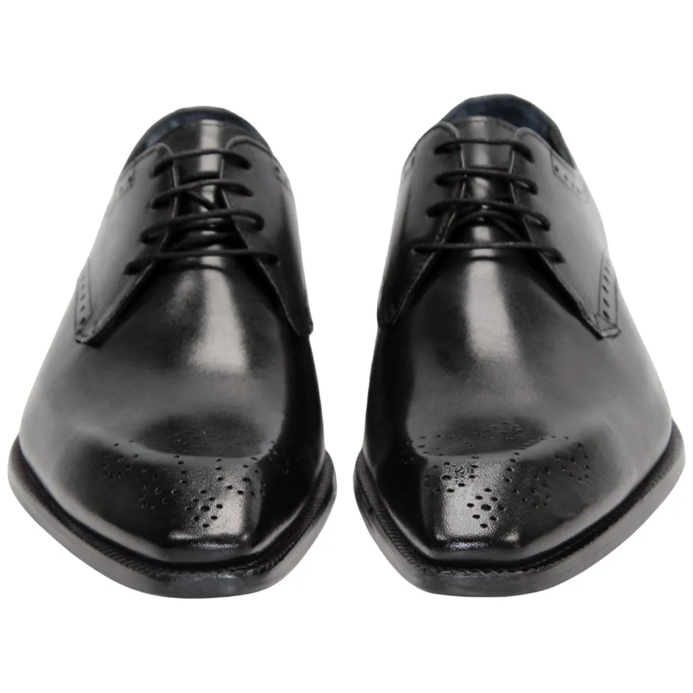 For Plantar Fasciitis Golf Duca Di Matiste Arpino Men's Oxford Black Calf-Skin Leather Shoes