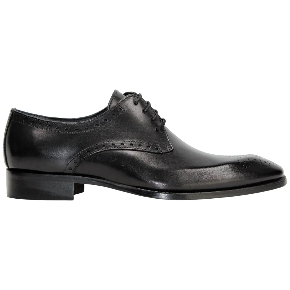 Men's S2g Spikeless 24 Golf Shoe Duca Di Matiste Arpino Men's Oxford Black Calf-Skin Leather Shoes