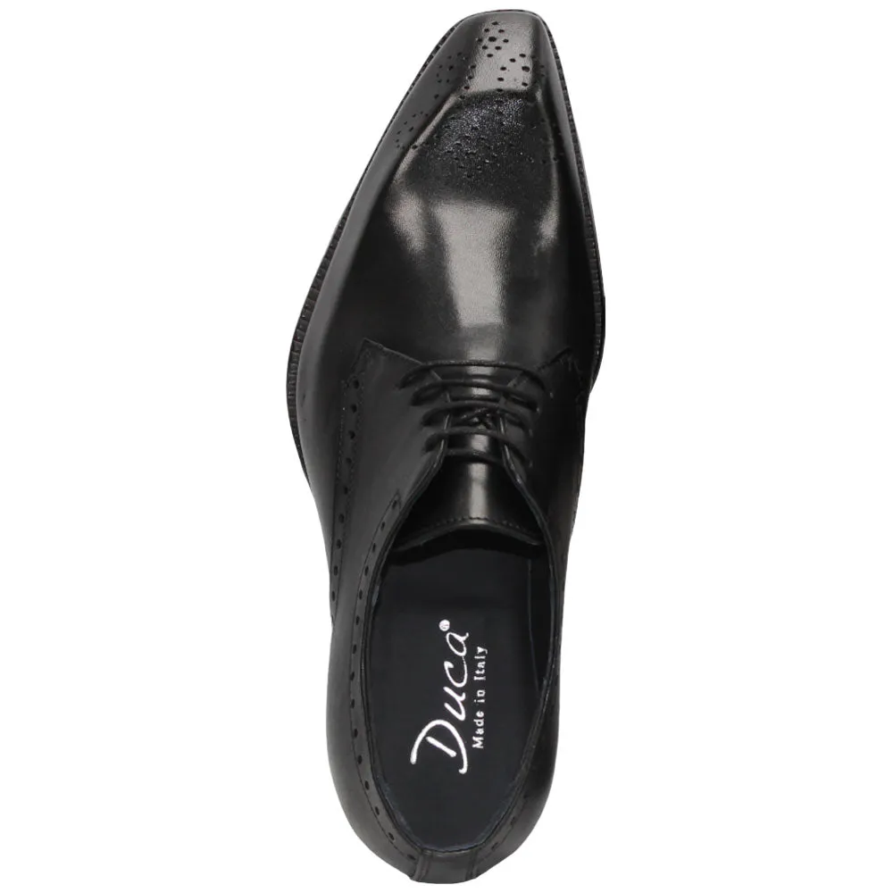 Feet Best Golf Duca Di Matiste Arpino Men's Oxford Black Calf-Skin Leather Shoes