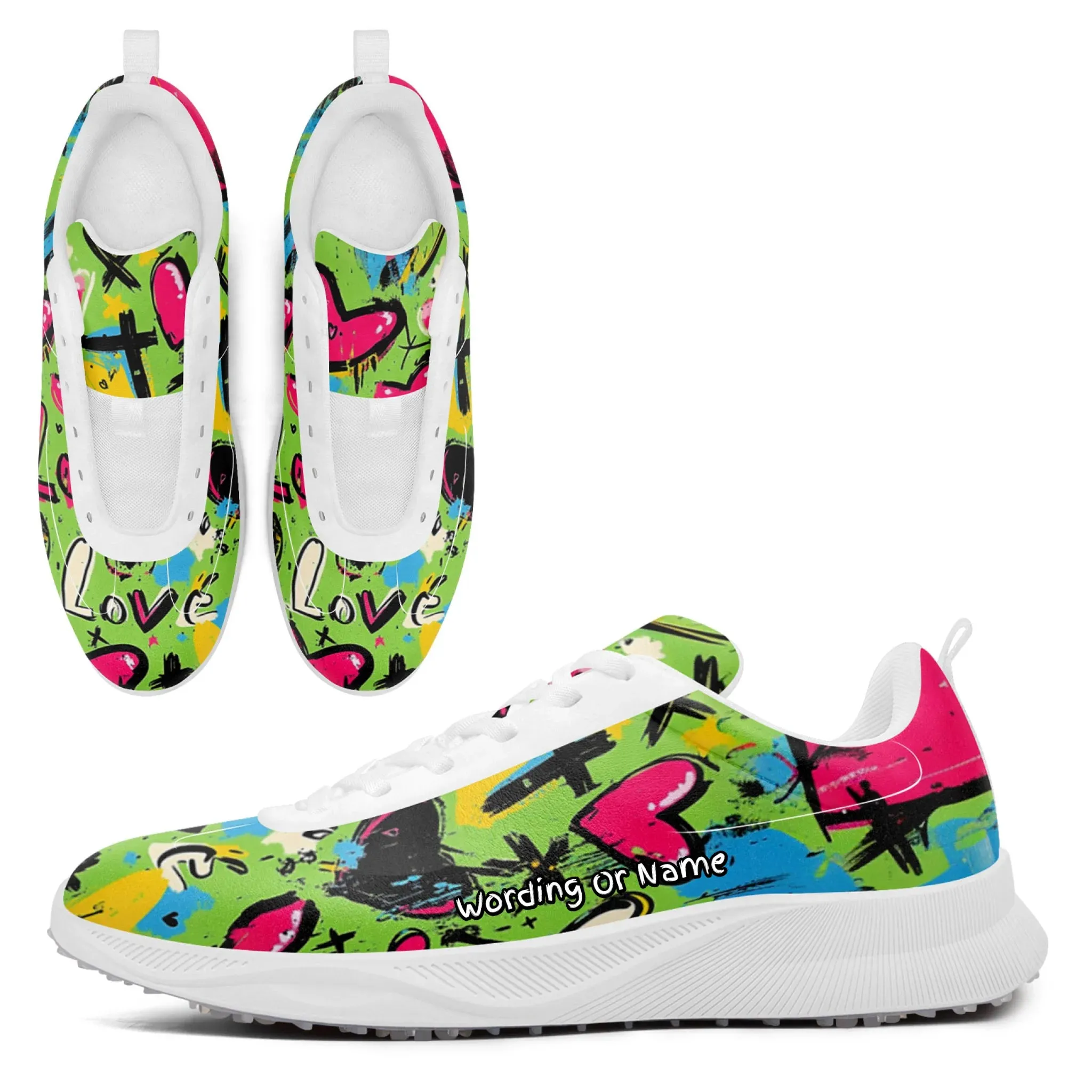 Modern Graffiti Golf Sneakers,  Art Golf Shoes, Comfortable & Colorful for the Course Golf Shoe Bag Golf Shoe Cleats Golf