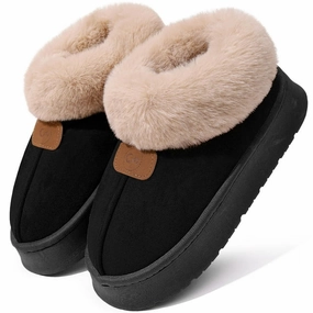 Ecetana Women's Bootie Slippers Memory Foam Furry Slipper Non-slip House Shoes with Fluffy Collar Sale Oxford Shoes